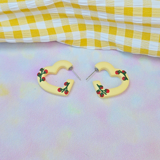 Italian Tomato Mini Heart Hoops