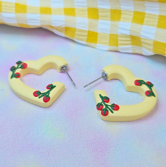 Italian Tomato Mini Heart Hoops