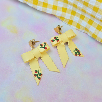 Italian Tomato Mini Bow Dangles