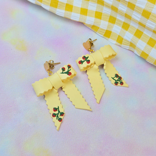 Italian Tomato Mini Bow Dangles