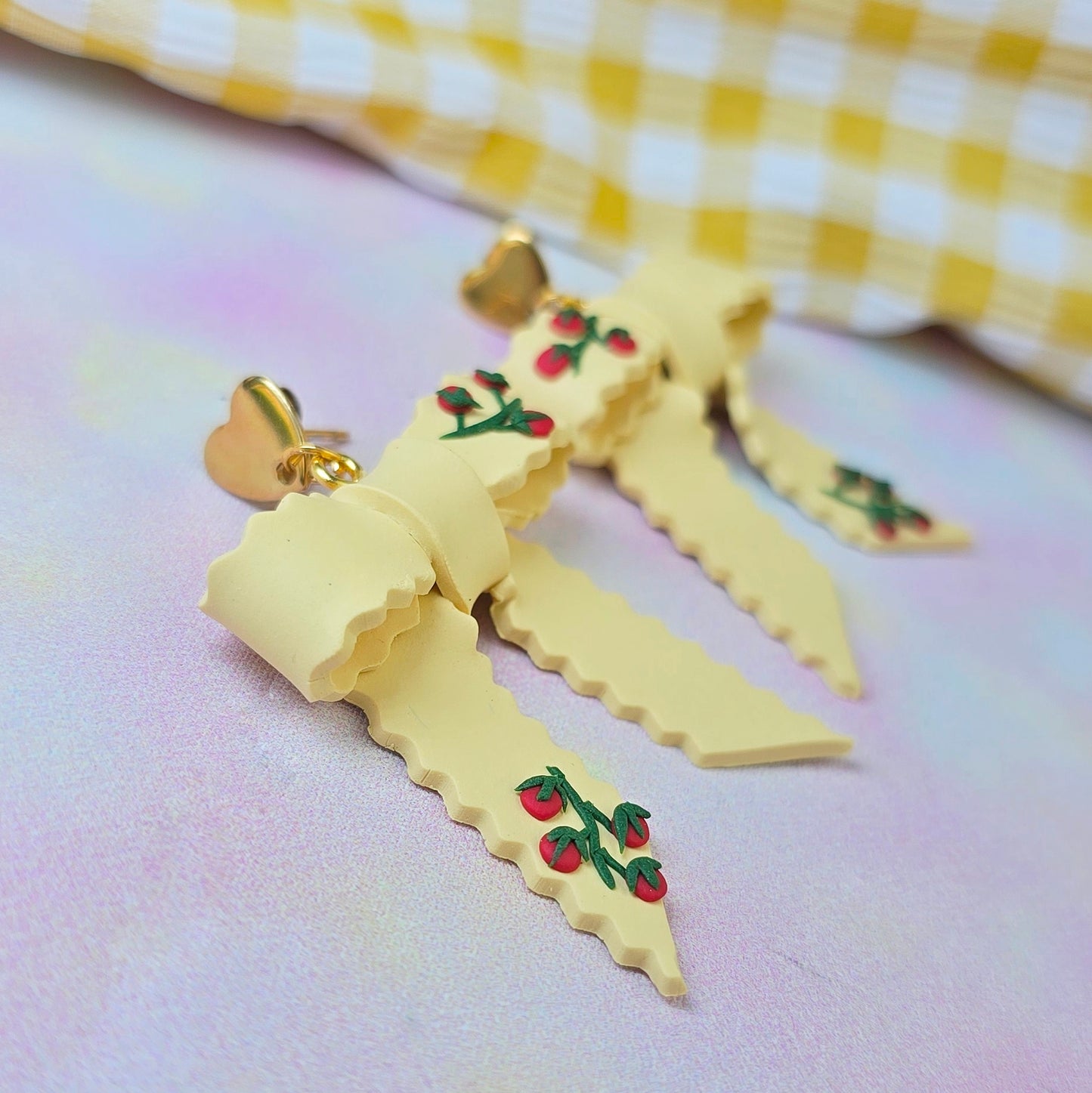 Italian Tomato Mini Bow Dangles