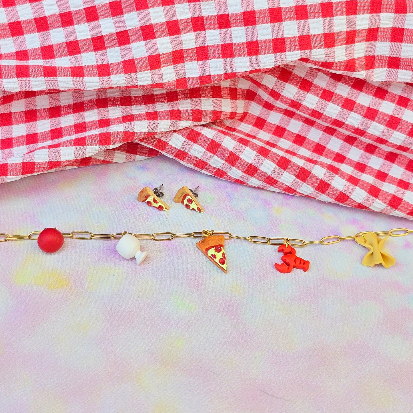 Italian Stud & Necklace Set