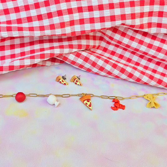 Italian Stud & Necklace Set