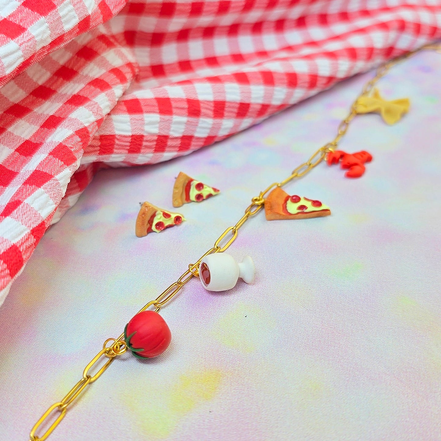 Italian Stud & Necklace Set