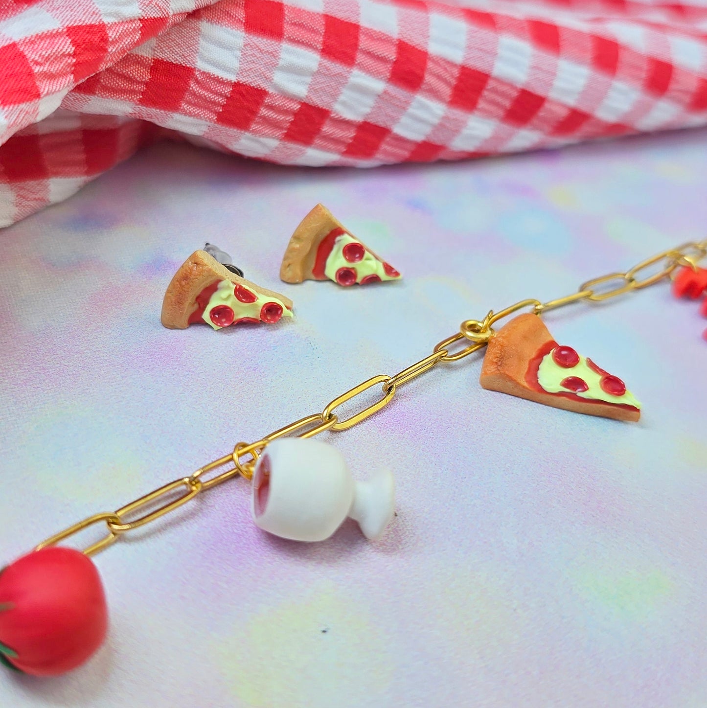 Italian Stud & Necklace Set