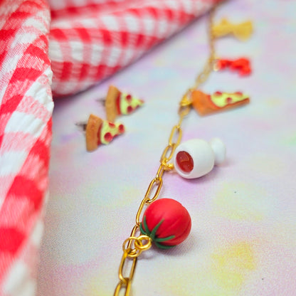 Italian Stud & Necklace Set
