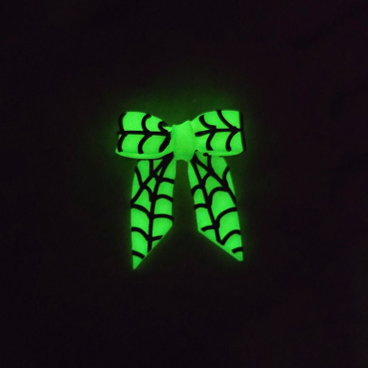PRE ORDER Mini Glow in the Dark Spider Web Bows
