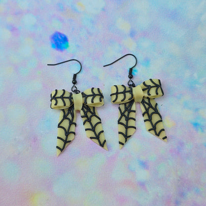 PRE ORDER Mini Glow in the Dark Spider Web Bows