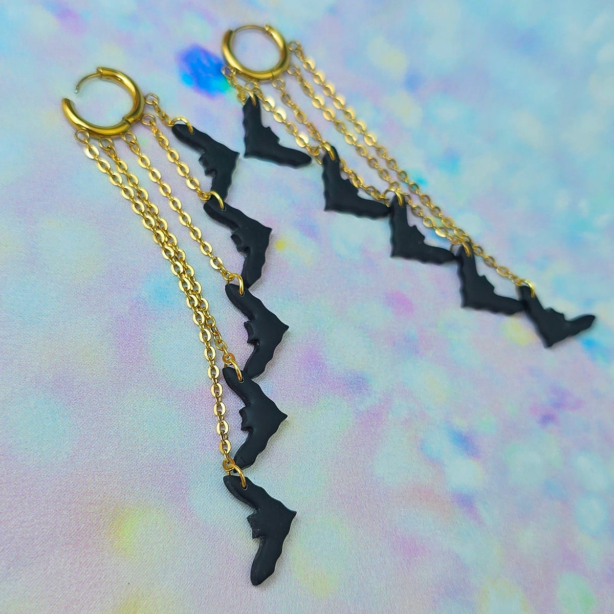 Black Bat 5 Drop Dangles