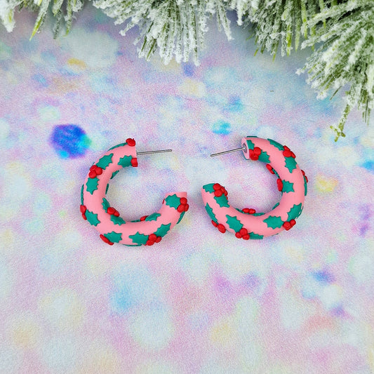 Christmas- Small Holly Hoops