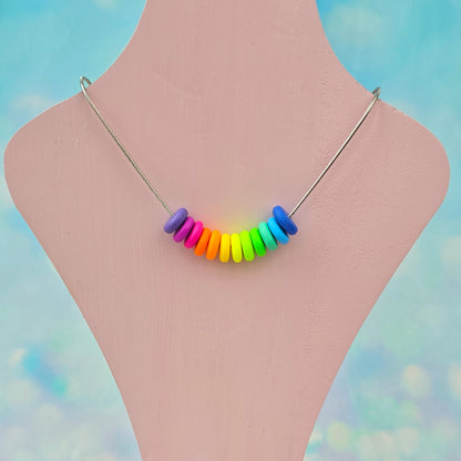 Neon Bouquet Mini Beaded Necklace