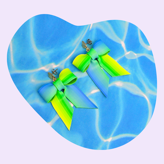 Blue Lagoon Large Bow Dangles