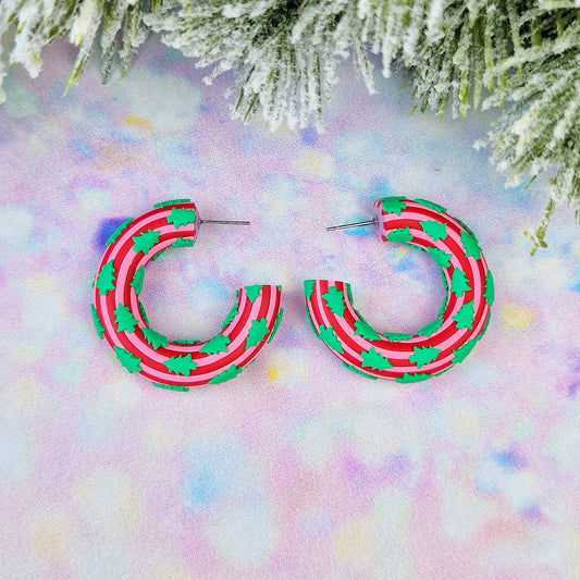 Christmas- Christmas Tree Hoops