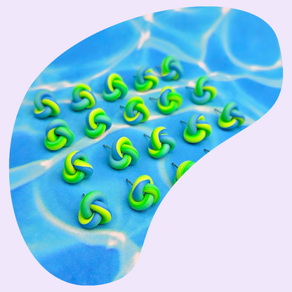 Blue Lagoon Mini Knot Studs