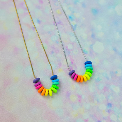 Neon Bouquet Mini Beaded Necklace
